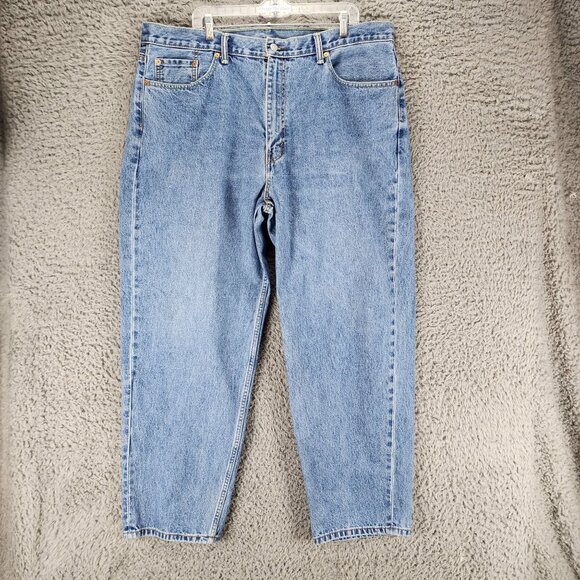 Levis Jeans Mens 42x32 Blue Retired 560 High Rise Loose Fit Straight Leg - Picture 2 of 13
